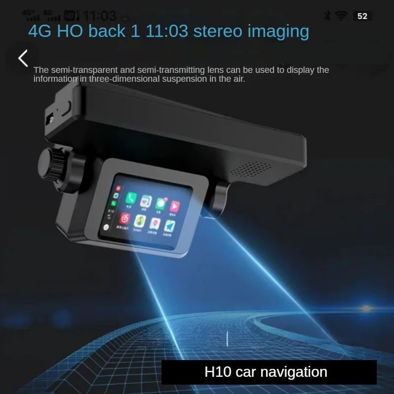 H10 Split Hud Head-Up Display Car OBD Navigation Speed Water Temperature Tire Pressure HD Projection