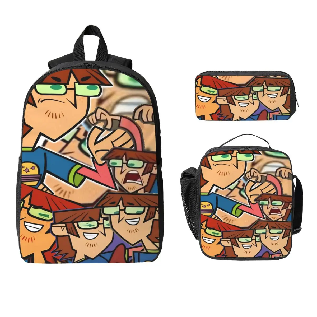 3Pcs Totals Dramas School bags Set for Boy Girl Pencil Boxes Backpack Sets with Lunch Box For School Students Knapsack