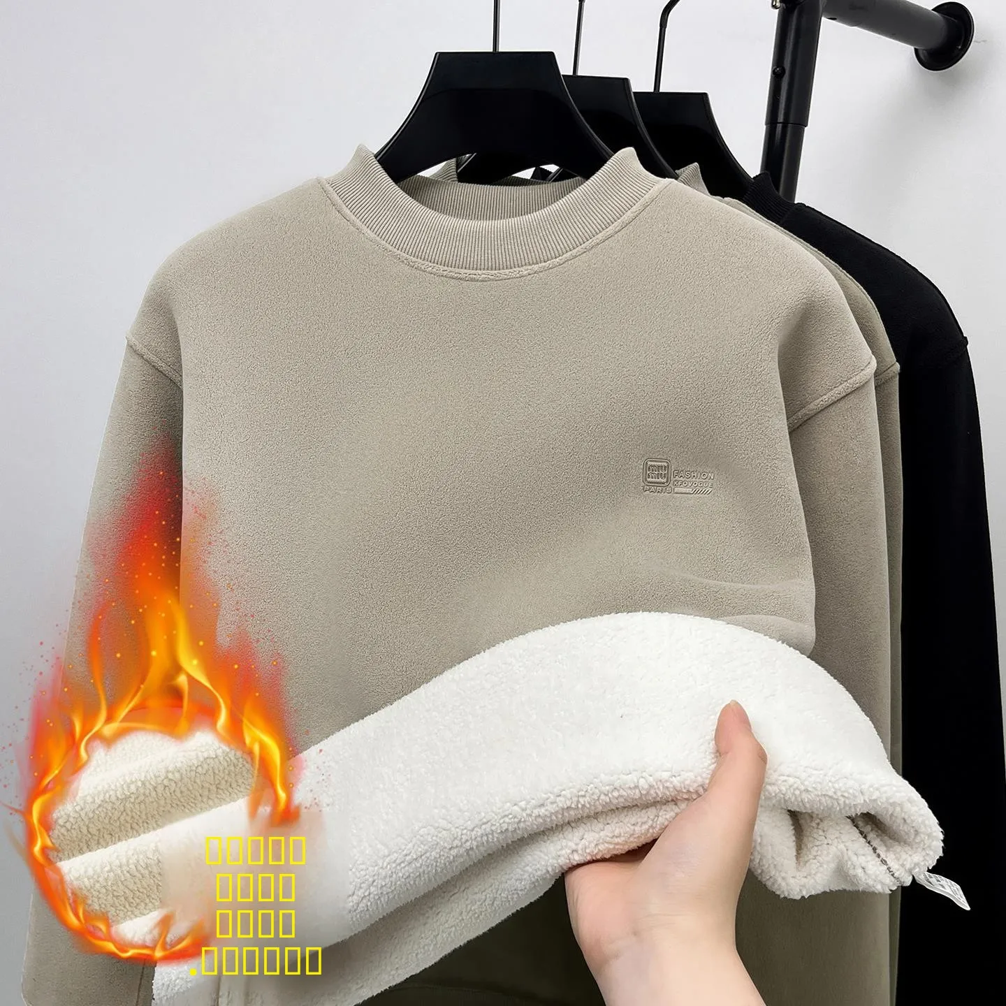 

Мужская утепленная толстовка на молнии с высоким воротником из верблюжьего пуха, новинка 2025 года, для повседневной носки