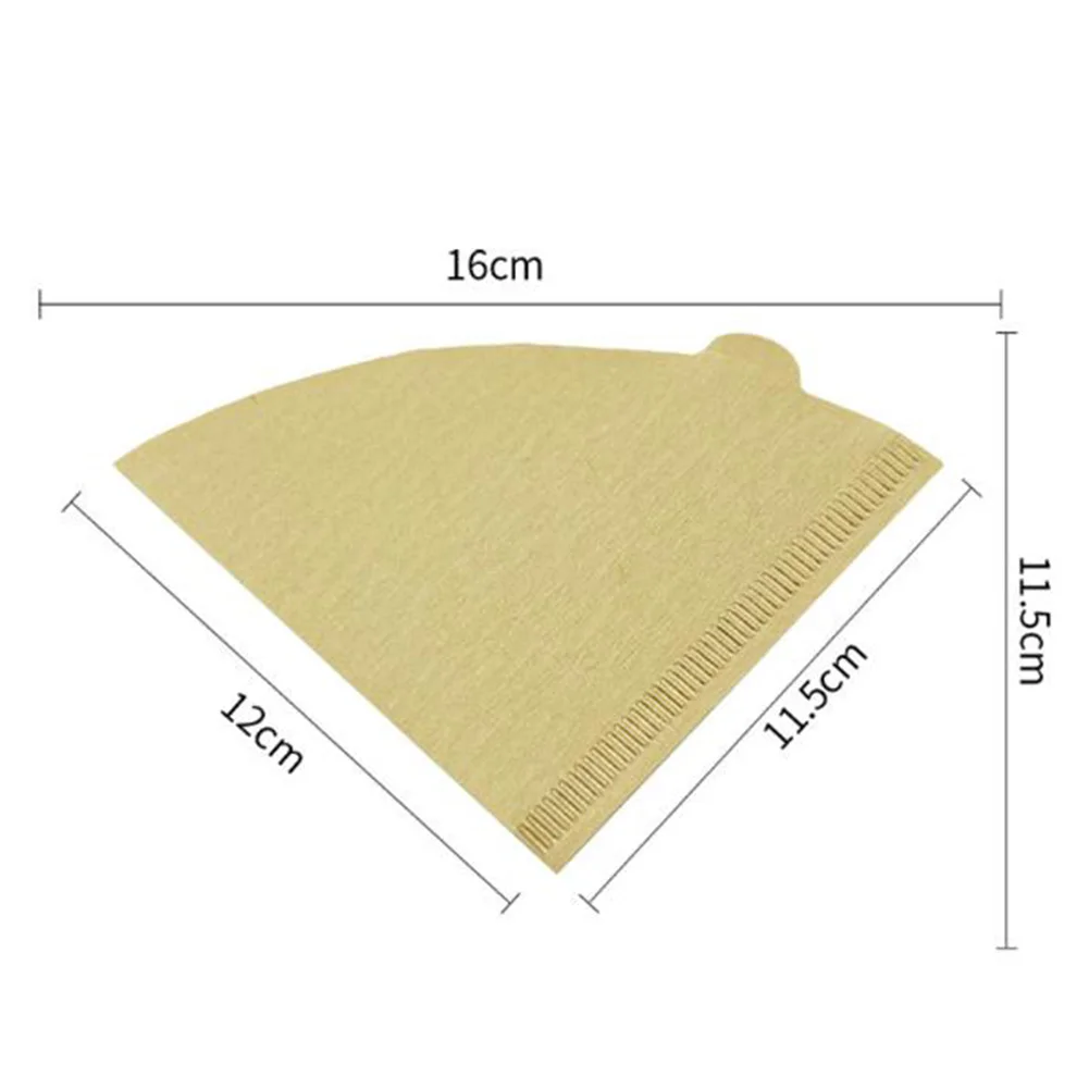 

Для любителей кофе Биоразлагаемые фильтры Коричневые фильтры для кофе Приготовление кофе V-образная фильтровальная бумага для кофе