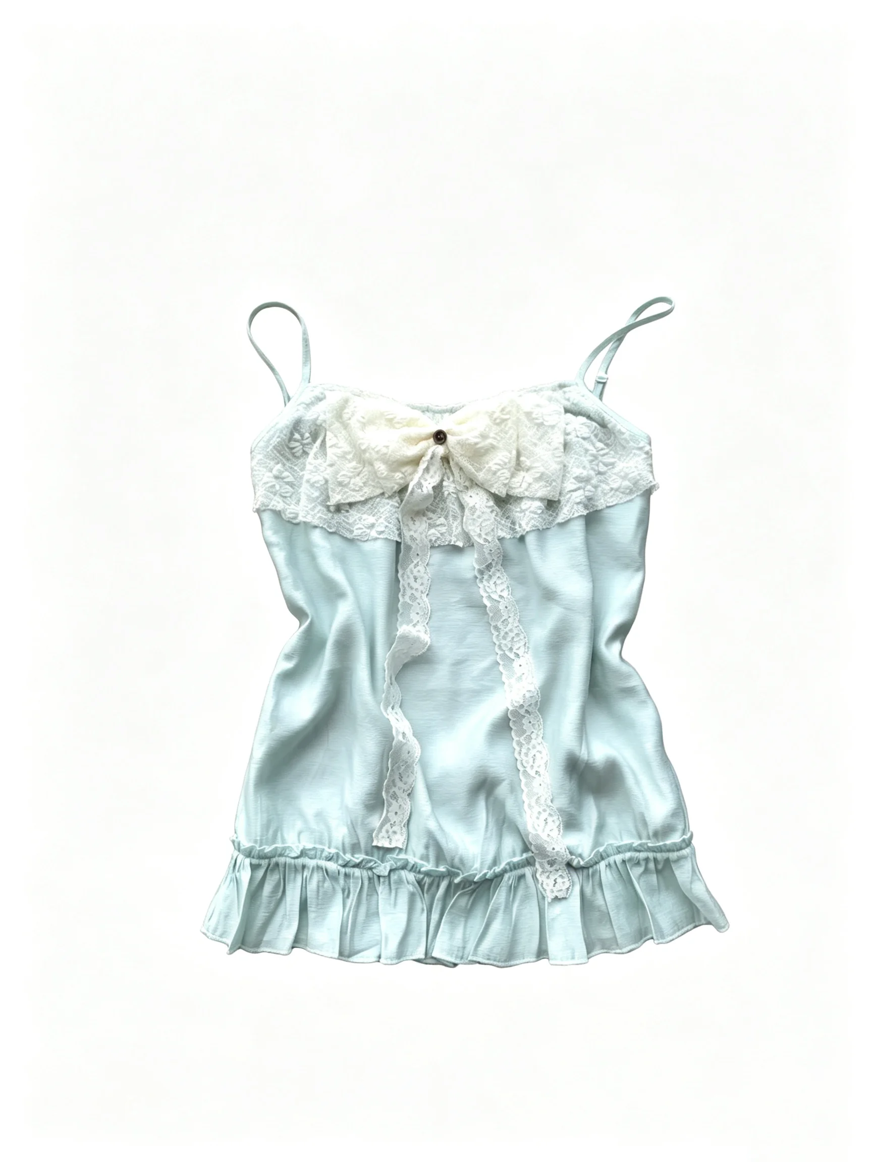 French retro early style sexy lace bow-front halter top summer gentle waistline enhances the figure creates slimming effect Y2K