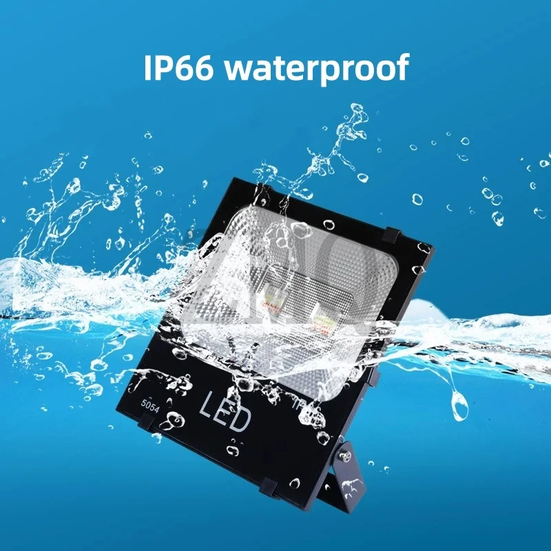 RGB LED Flood Light 30W/50W/100W/200W IP65 Waterproof Outdoor Color Changing Spotlight for Outdoor Garden Party Stage Building