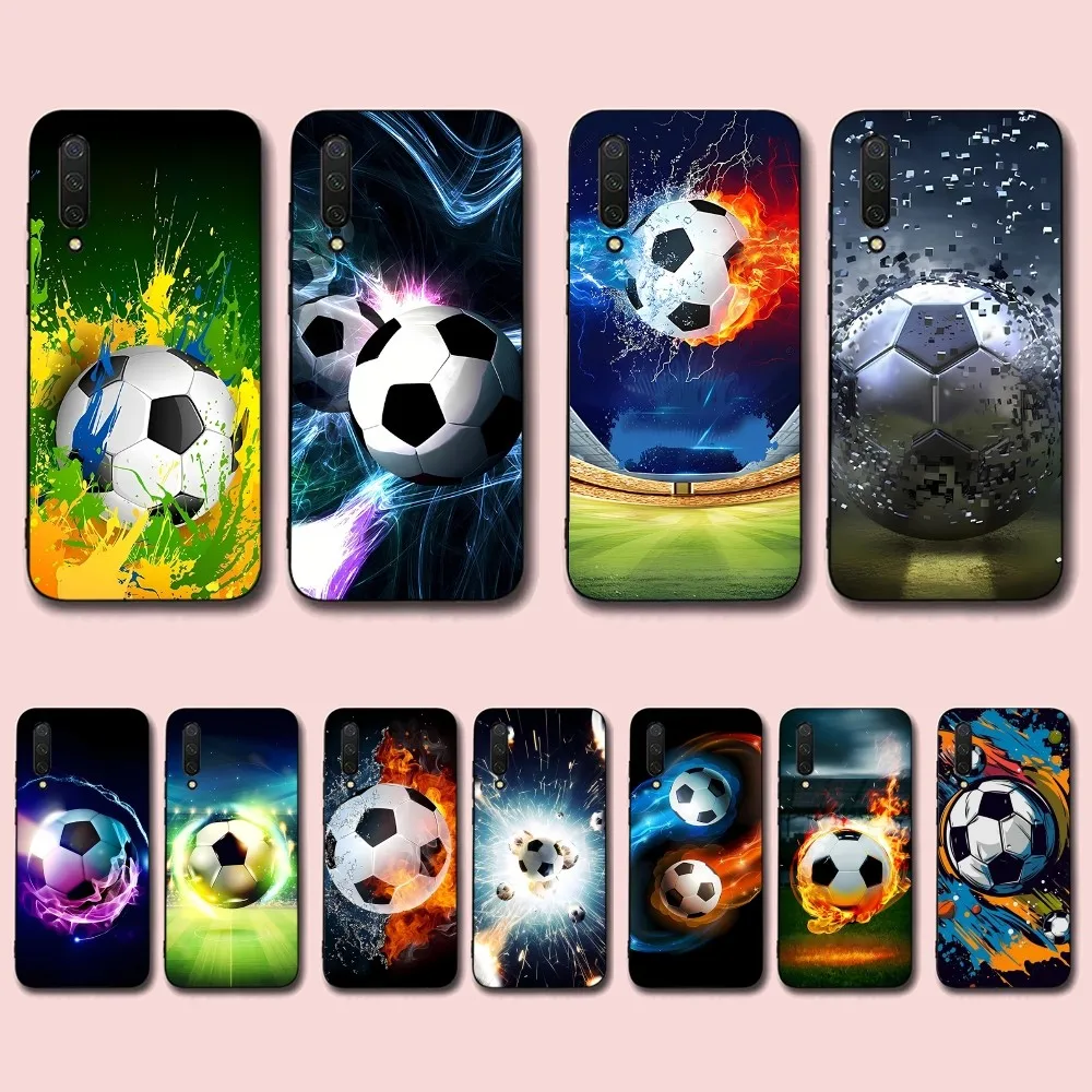 Football Soccer Ball Design Phone Case For Xiaomi Mi 5X 8 9 10 11 12 Lite Pro 10T PocoX3pro PocoM3 Note 10 Pro Lite