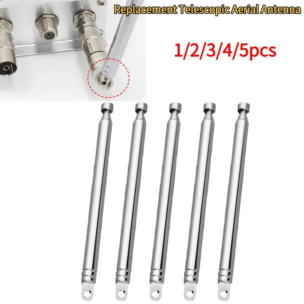 7 Section Replacement Telescopic Aerial Antenna TV Radio DAB AM/FM Universal Telescopic Aerial Antenna Universal Aerial Receiver