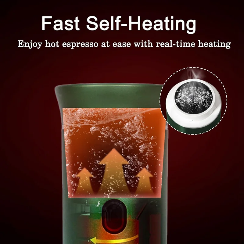 Máquina de café expresso portátil estável, mini máquina de café expresso compatível com café moído, cápsulas grandes e pequenas