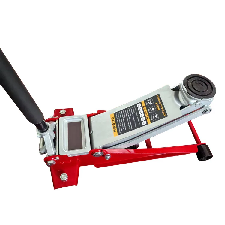 High-quality 3-ton double-pump low-profile steel floor jack for easy car use