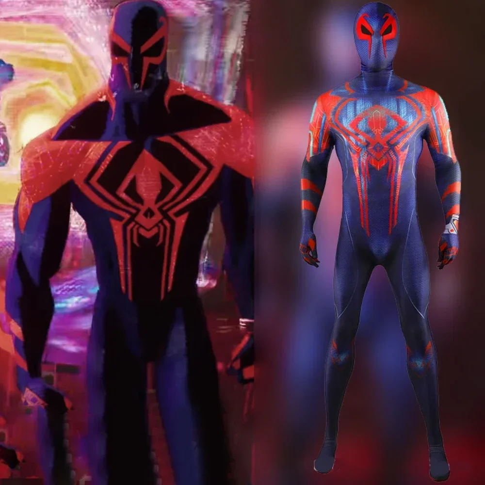 Movie Spider-Man: Across The Spider-Verse 2099 Adult Children Cosplay Costume Superhero Jumpsuit Comic-Con Props Bodysuit Gift