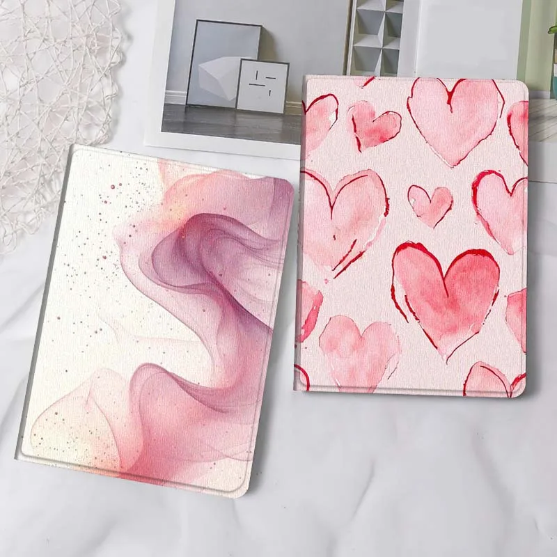 

Pink Purple Smoke Flow Tablet Case For Apple iPad Air Pro mini 1 2 3 4 5 6 7 8 9 11 M2 M3 M5 M4 5th 6th 7th 10th 11th Gift