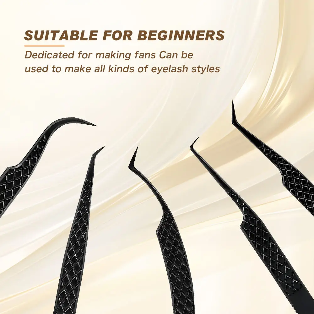 1個/2個/4個/6個入り 3.0 ブラック ラッシュピンセット まつげエクステ用 ダイヤモンドグリップ 90度チップ ボリュームラッシュエクステンションピンセット