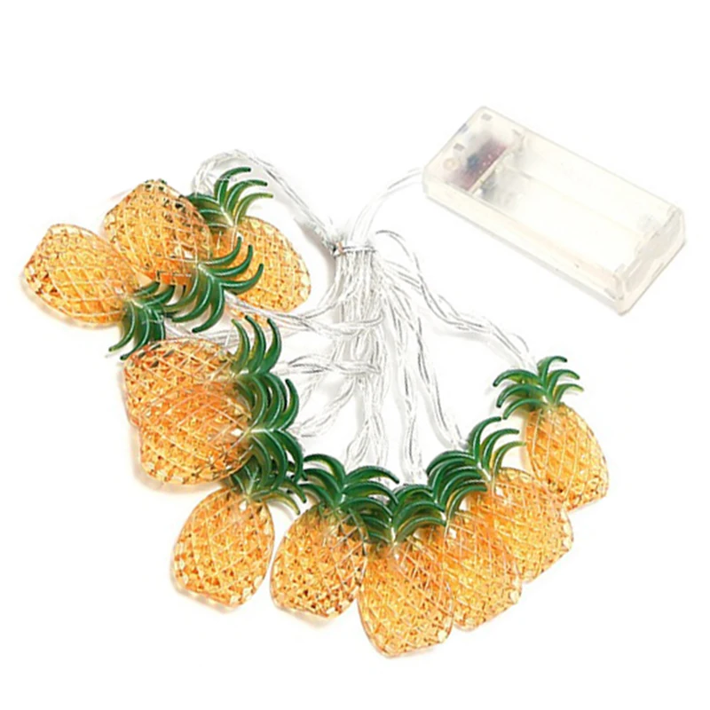 1.5m10led الأناناس سلسلة أضواء هاواي ديكور الاستوائية خنزير المشوي مأدبة الأناناس سلسلة أضواء لحفلة عطلة الصيف