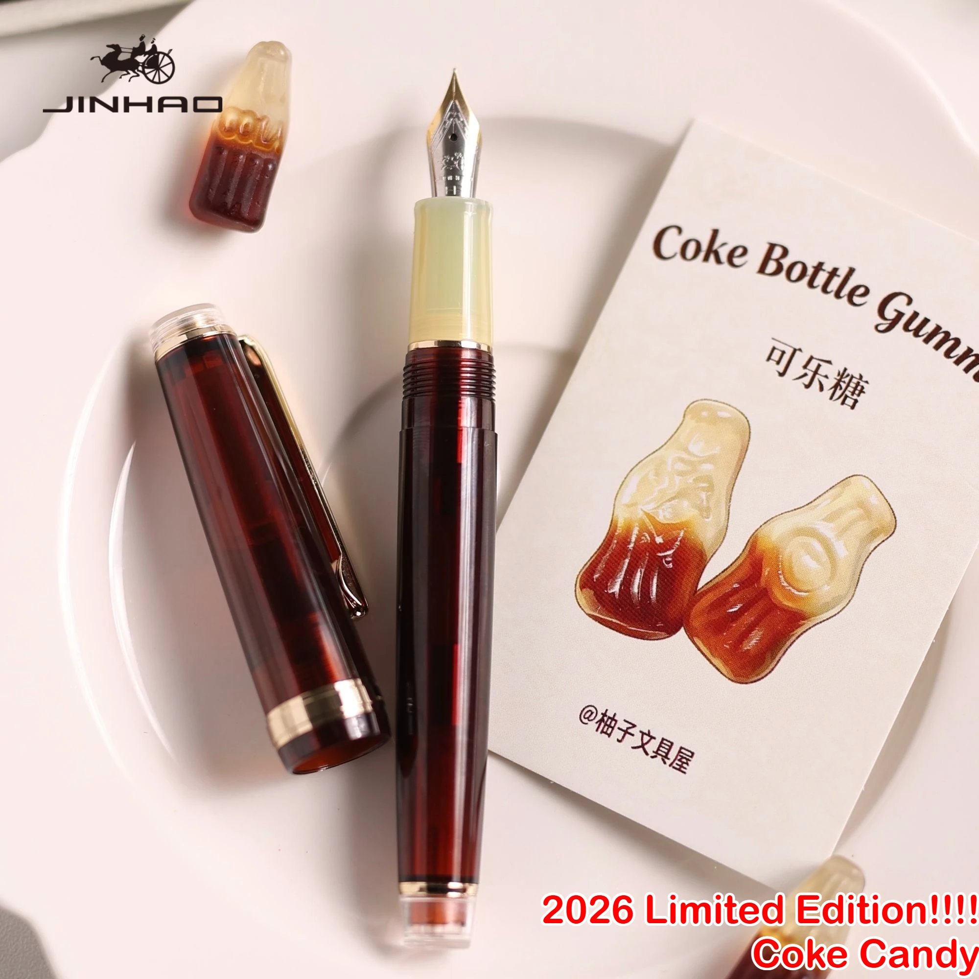 

2026 Limited Edition Coke Bottle Candy Color JINHAO 82 Fountain Pen EF/F/M Writing Smooth Office School Supplies Stationery