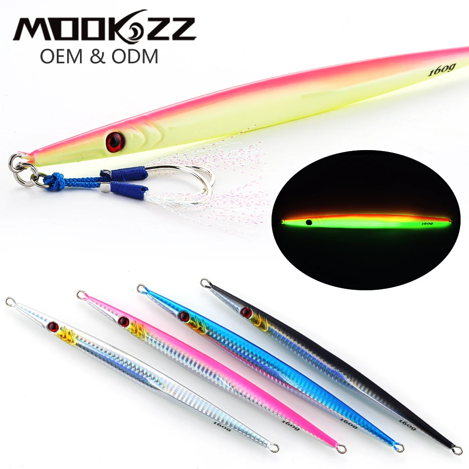 

MOOKZZ New Metal Speed Jigjing Sea Fishing Lure 60G 80G 100G 160G 180G 200g 250g 280G 300G