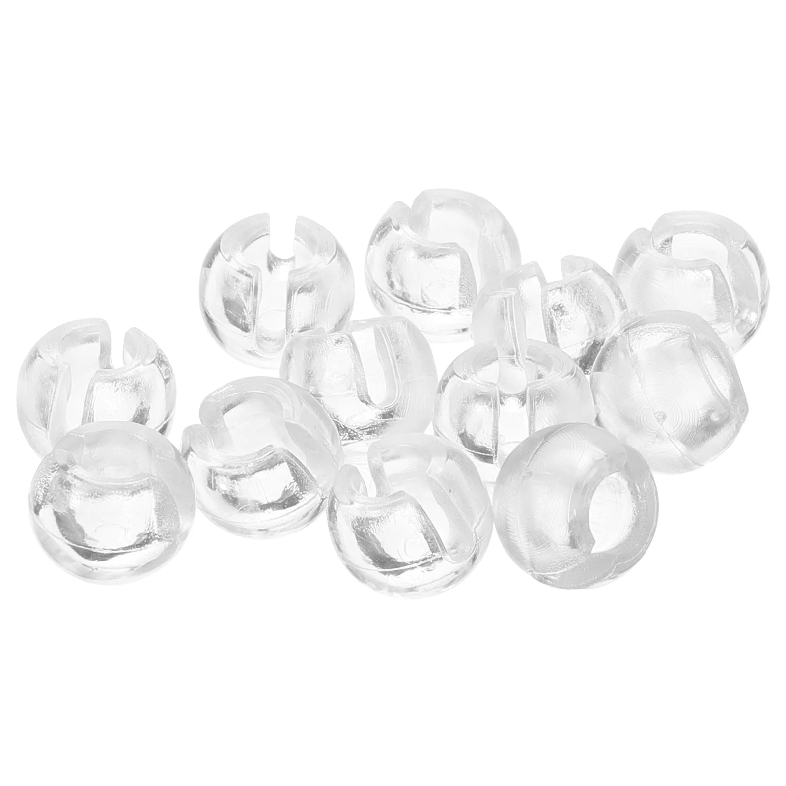 12 Pcs Beaded Blind Limit Buckle Chains Clear Beads Stops Curtain Roller Shades