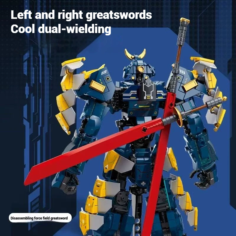 حلي تجميع نموذج الروبوت، مكعبات بناء لعبة ميكا تجميع الجسيمات الصغيرة، هدايا العيد للأطفال، ألعاب تعليمية