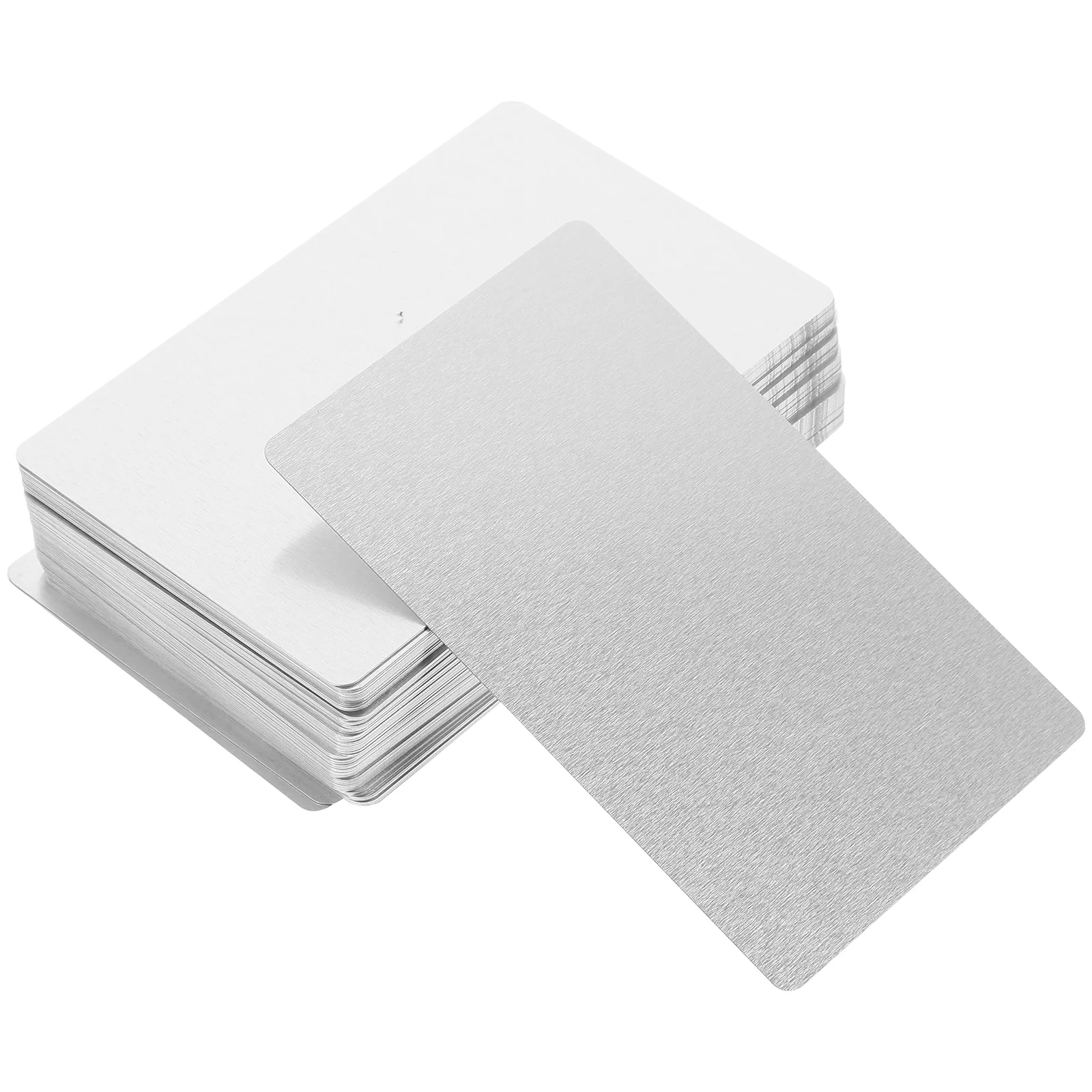 100 Pcs Note Cards with Envelopes Sublimation Blank Business Metal Name for Engraving Aluminum