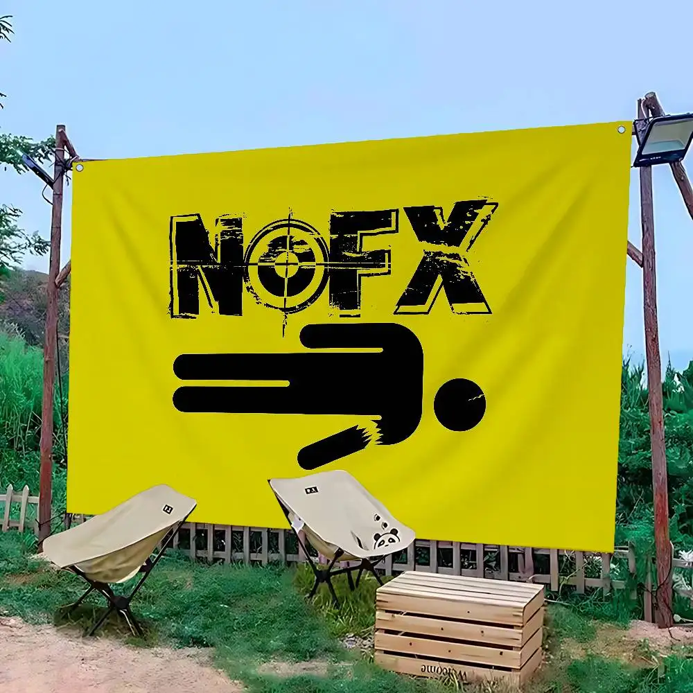 Rock Band N-NOFX Printed Large Flag Art Science Fiction Room Home Decor Decor Banner