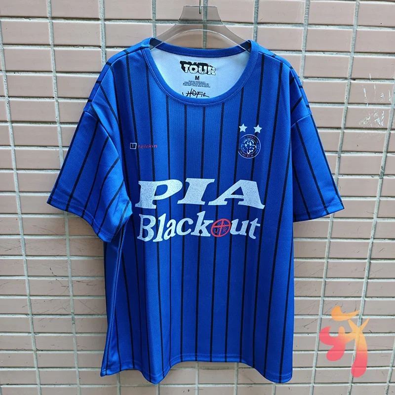 Stock Mesh Breathable Utopia Tshirt Real Photos High Quality Quick Drying Blue Striped No.2 Jersey Men Women Tops