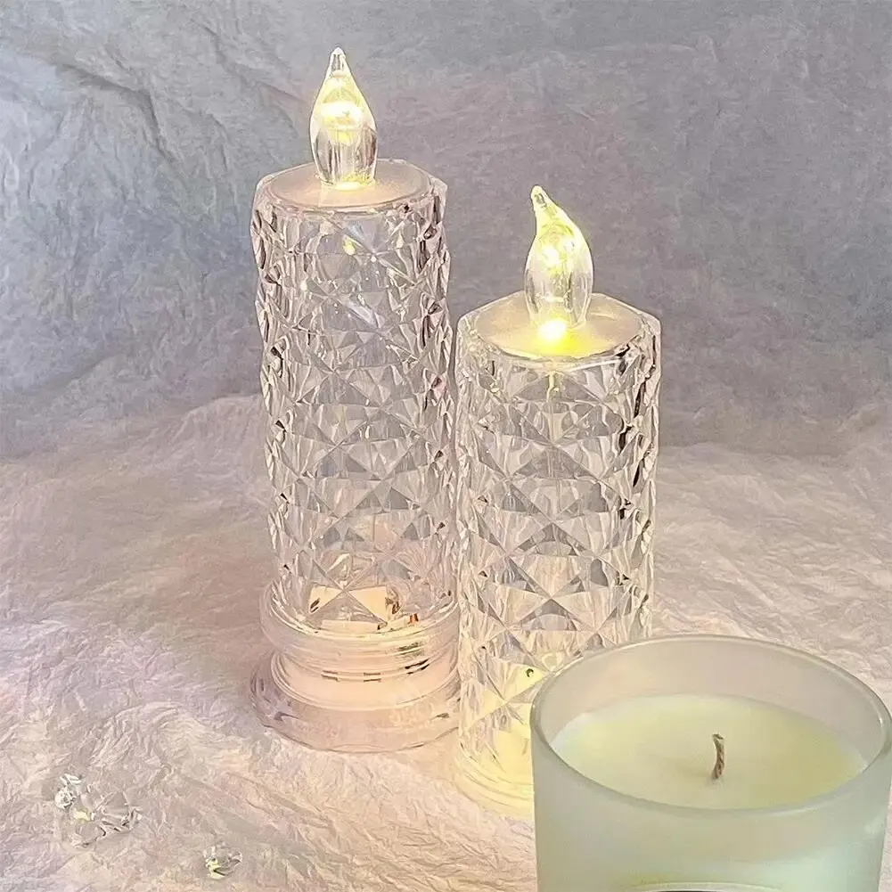 الإبداعية محاكاة ضوء شمعة ، غرفة نوم السرير ضوء الليل ، الديكور الرومانسي ، مصباح سطح المكتب هدية