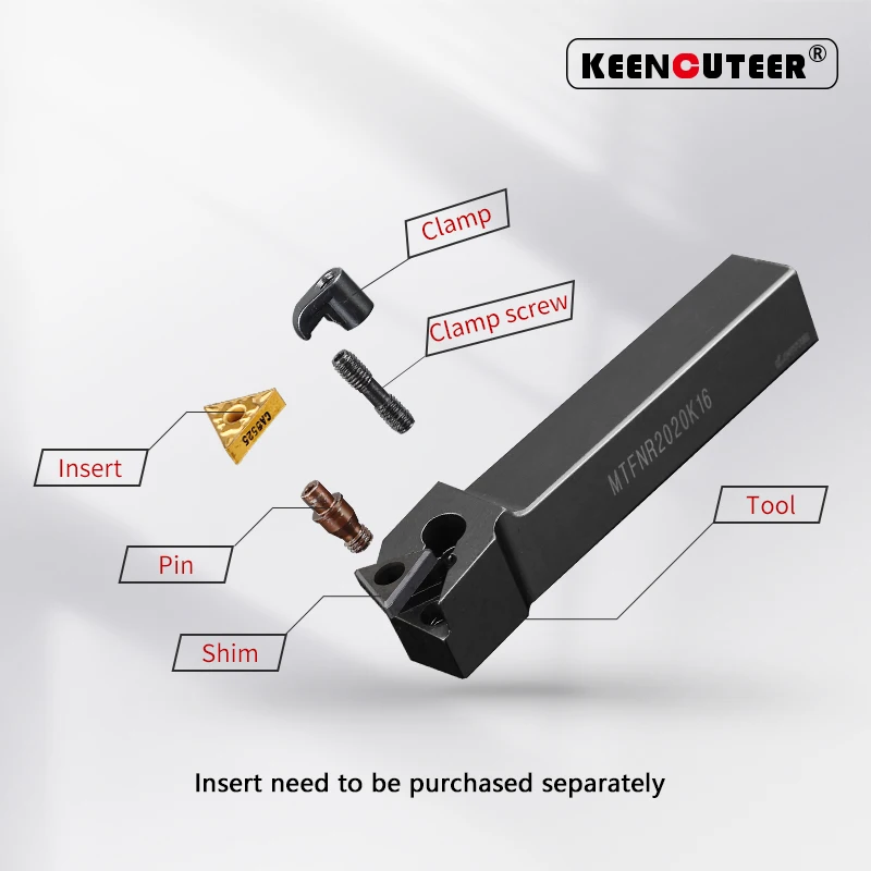 Herramienta de torneado externo MTFNR1616 MTFNR2020 MTFNR2525 MTFNR3232 MTFNR MTFNL, soporte de torneado, barra de corte CNC