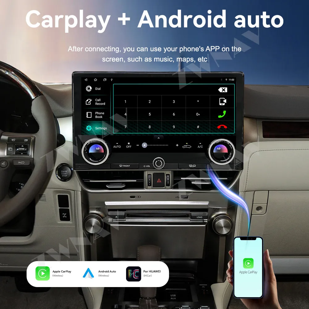 

Android 14 Carplay 13,1-дюймовый экран для Lexus GX460 2008-2023, автомобильное радио, стерео GPS-навигация, мультимедийное головное устройство Androidauto