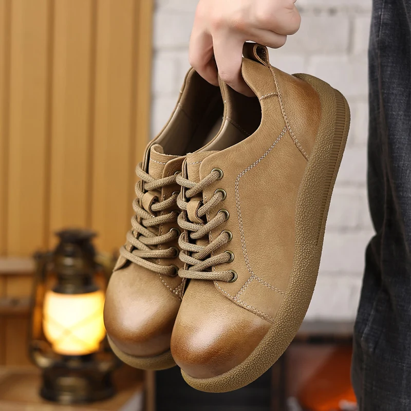 

Men's genuine leather casual shoes Luxury designer classic style Daily office work Trendy youth shoes Hot selling lace up