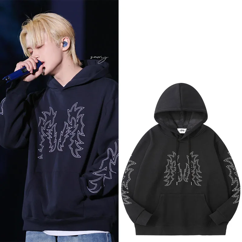 

Толстовка NCT DREAM Mark свободного кроя унисекс с длинными рукавами и принтом, молодежная модная осенняя повседневная хлопковая толстовка с круглым вырезом