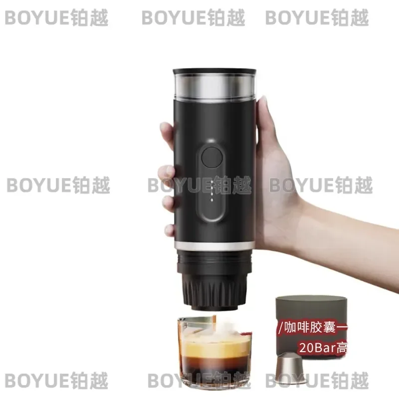 Portable Espresso Maker Wireless Heating Capsule Rechargeable Coffee Machine for Outdoor Travel Car Camping Handheld Brewer