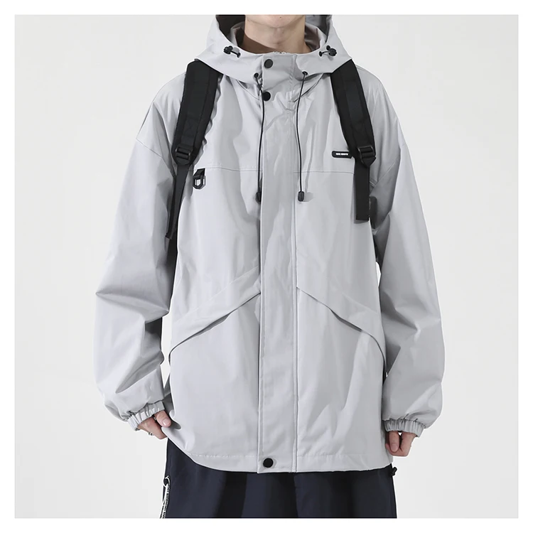 

Waterproof Wind-Resistant Men Outdoor Hooded Jacket Fashion Casual Style Top Quality Clothing Comfortable Hot Roupas Masculinas