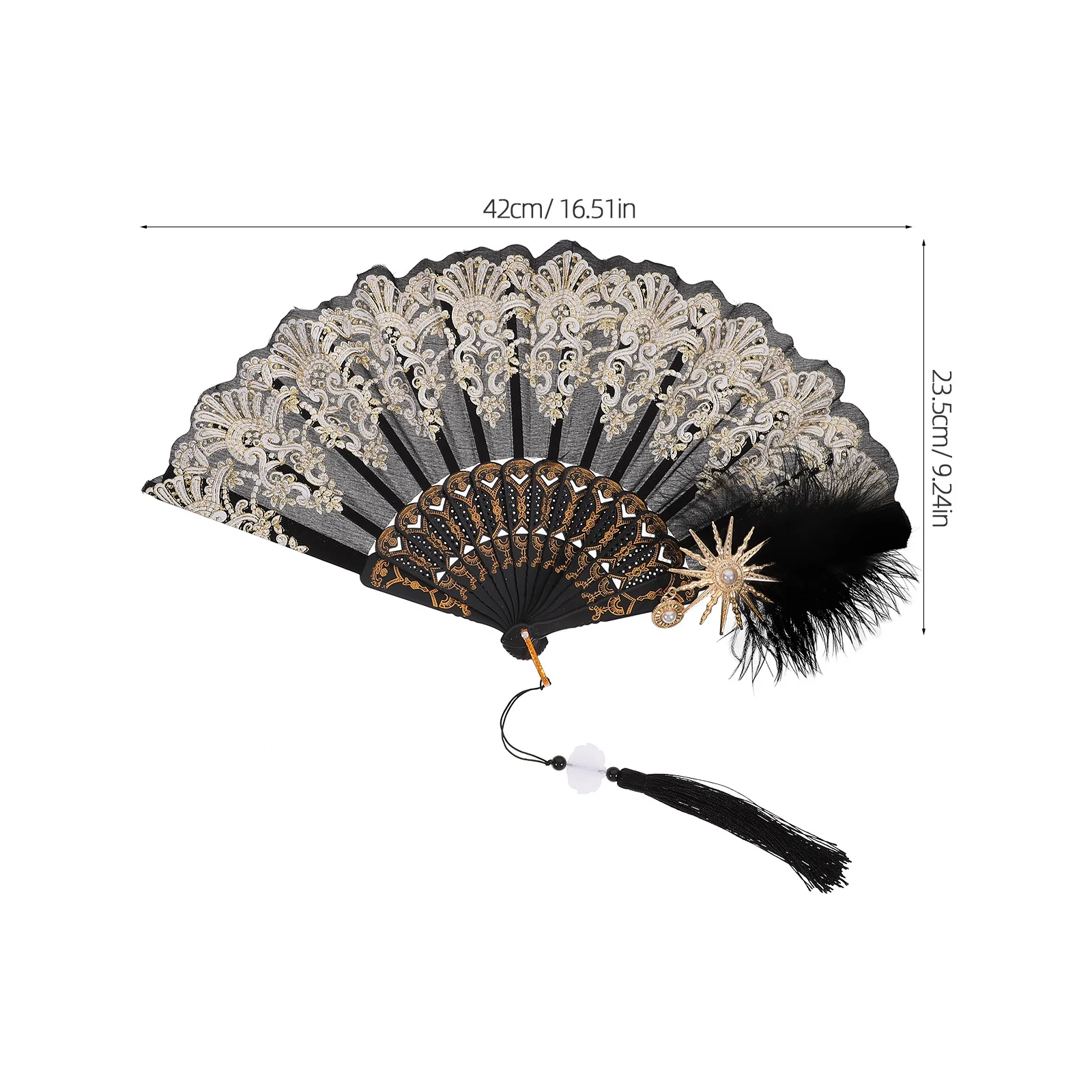 

1pcs Vintage Folding Retro Handheld Fan For Party Dancing Photography Prop Elegant Classic Foldable Fan Style Accessory