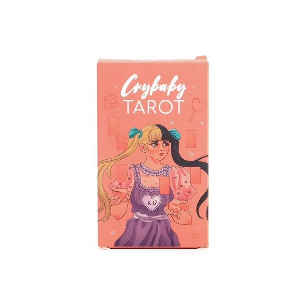 Crybaby Tarot Baralho com Livro Guia de Papel, 78 Folhas, Oracle Cartões e Guidebook, Padrão, Tamanho Grande, 12x7cm