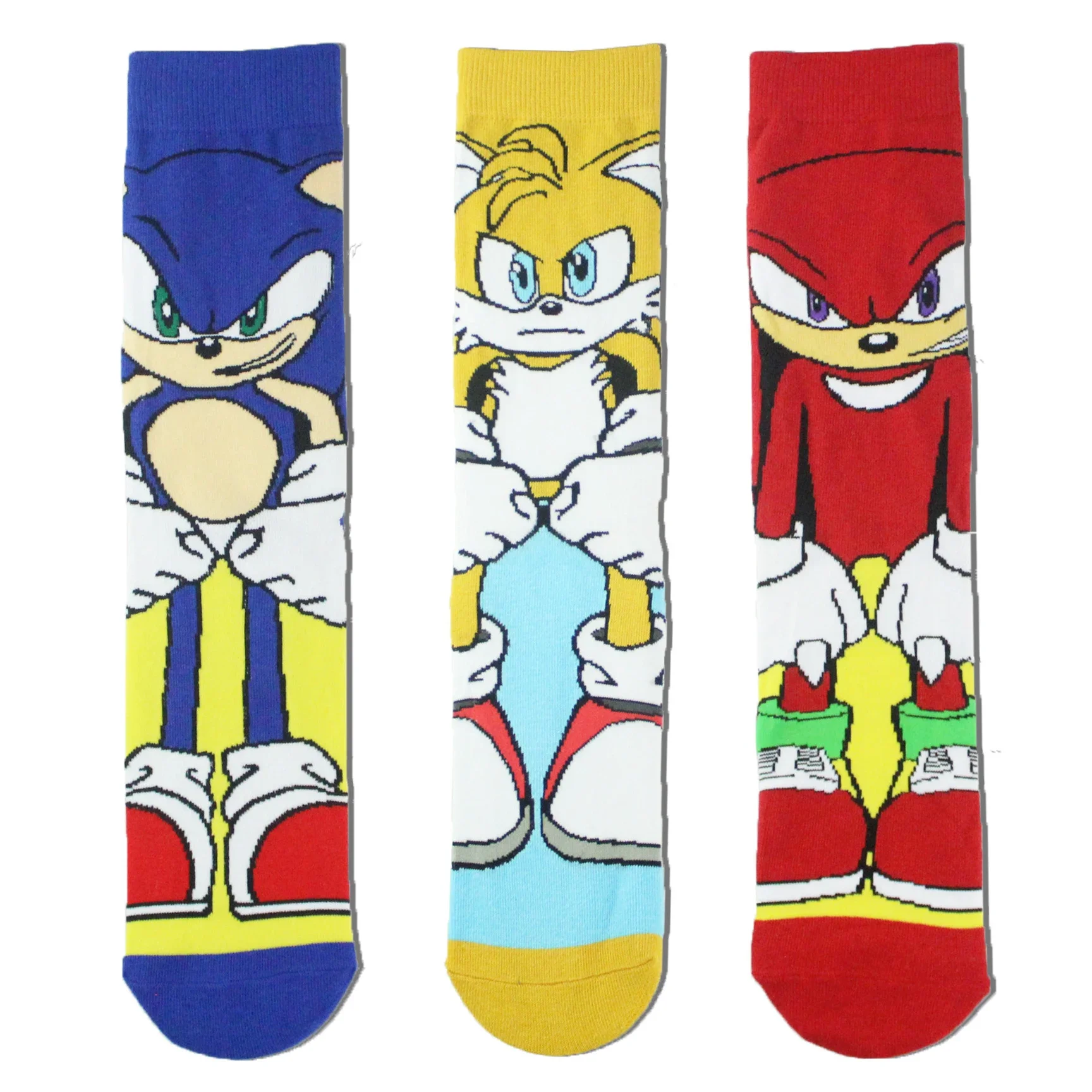 

Sonic Hedgehog Main Characters Animigos Casual Crew Socks Set for Adult 6-Pack