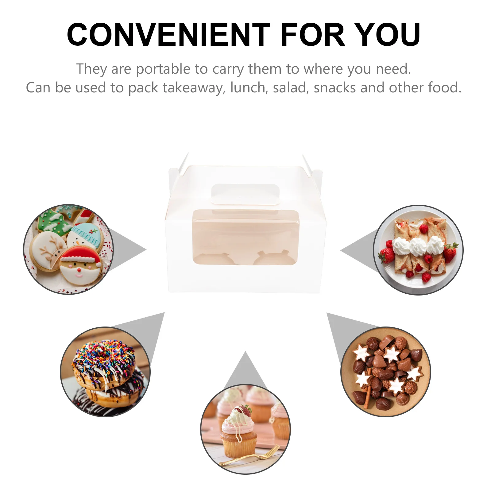 

16 Pcs Muffin Boxes Cupcake Containers Disposable Mini Cookie Pie Individual Tart Packaging Baking Pan Egg Cake Storage