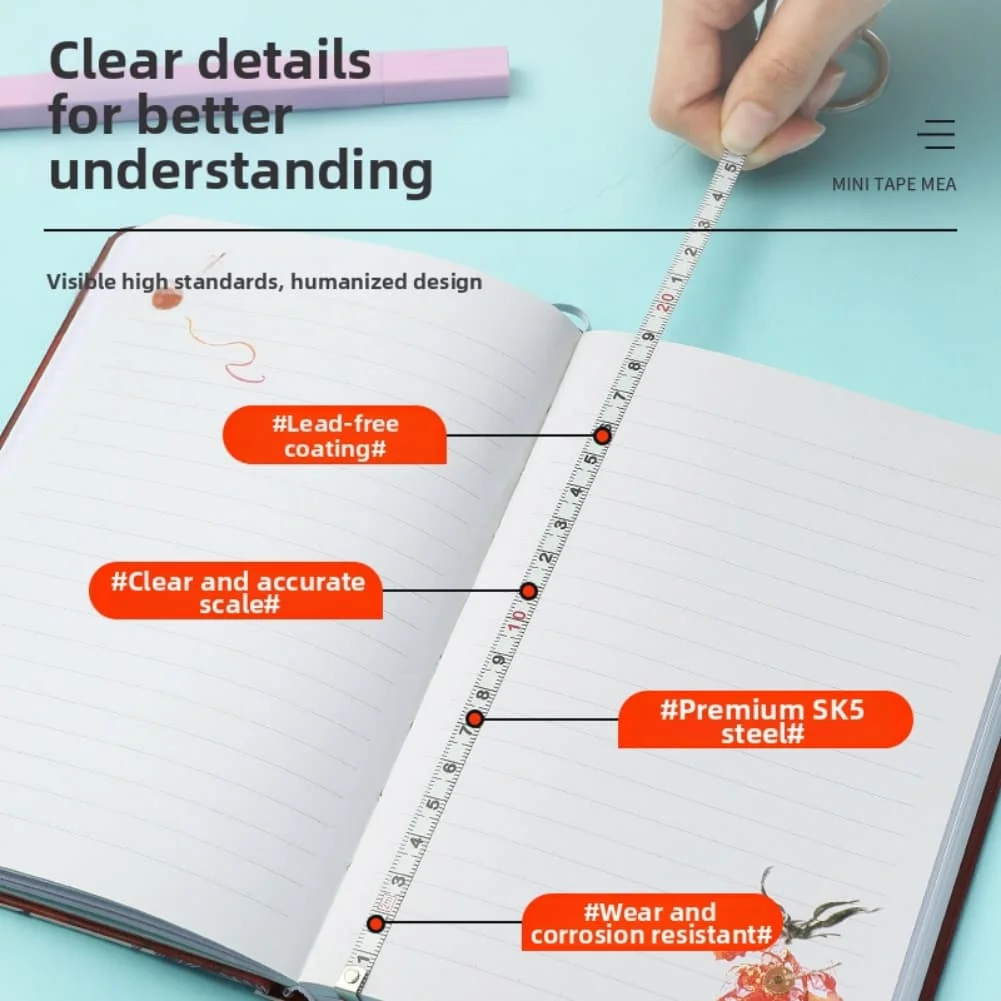 

Мягкая стальная лента с точным измерением, из нержавеющей стали, компактный карманный дизайн, точные показания, высокоточная измерительная лента.