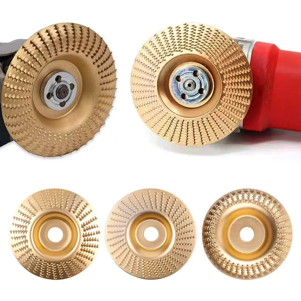 4 Inch Wood Carving Disc Angle Grinder Wheel 16mm Bore Alloy Steel Woodworking Shaping Grinding Polishing Disc