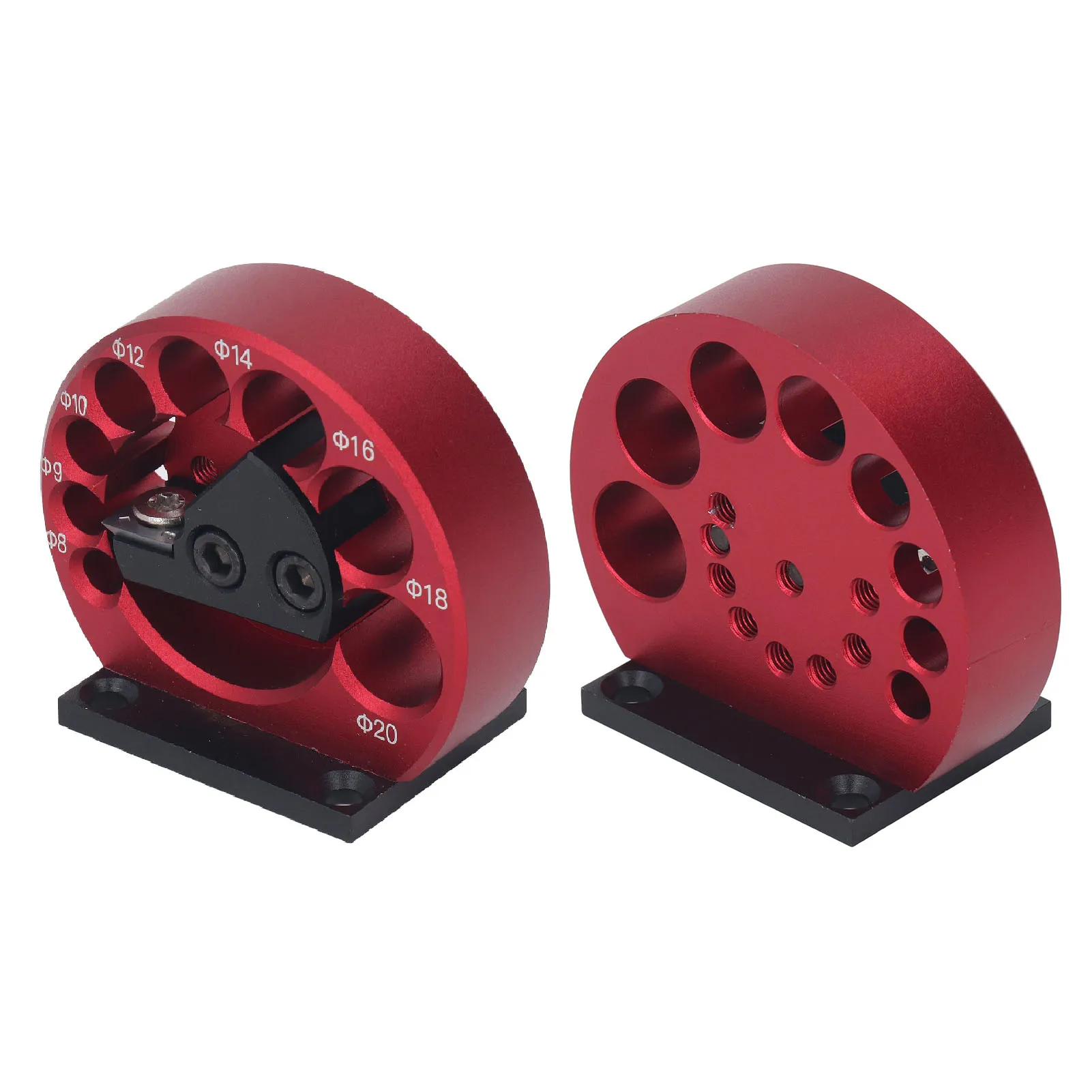 لوازم النجارة الأحمر مقاومة للتآكل شفرة كربيد الأسمنت سبائك الألومنيوم الجسم 8 إلى 20 مللي متر وتد القاطع وتد قضيب صانع