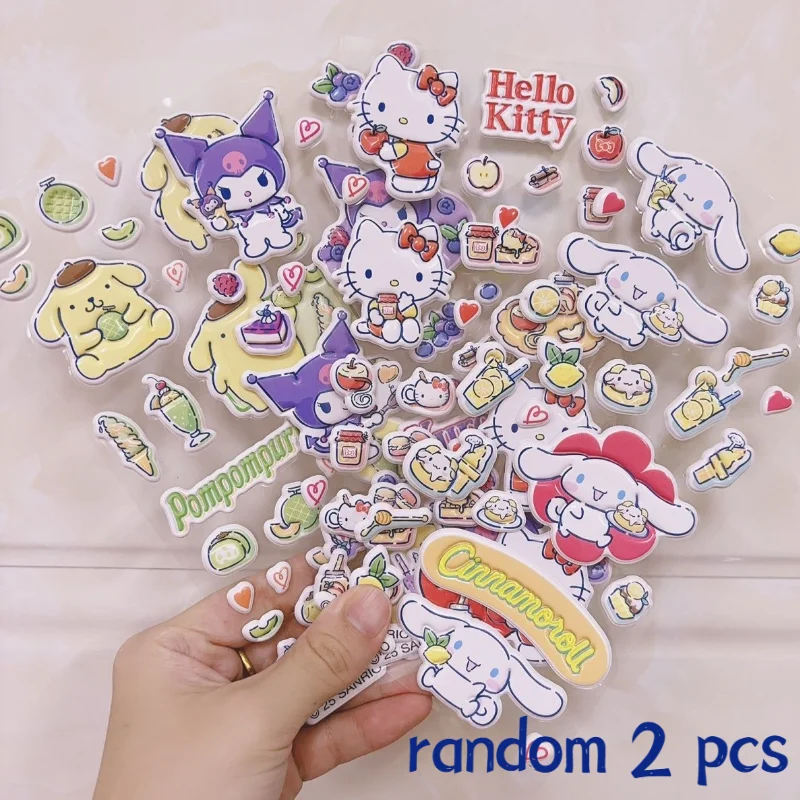 Cute Cinnamoroll Bubble Sticker Cartoon Anime Kulomi Dimensional Sticker Notebook Phone Case Decoration Student Reward Sticker