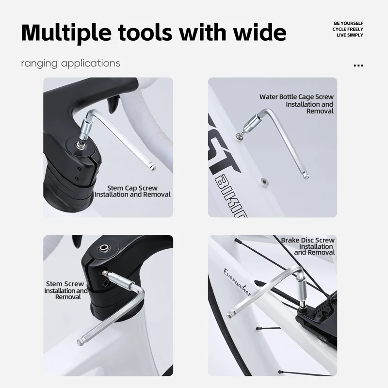 WEST BIKING 14-in-1 Mini Multi-function Wrench Tool Kit Alloy Steel Bits Tire Lever Bicycle Repair Tool Set MTB Bike Accessories - Image 6