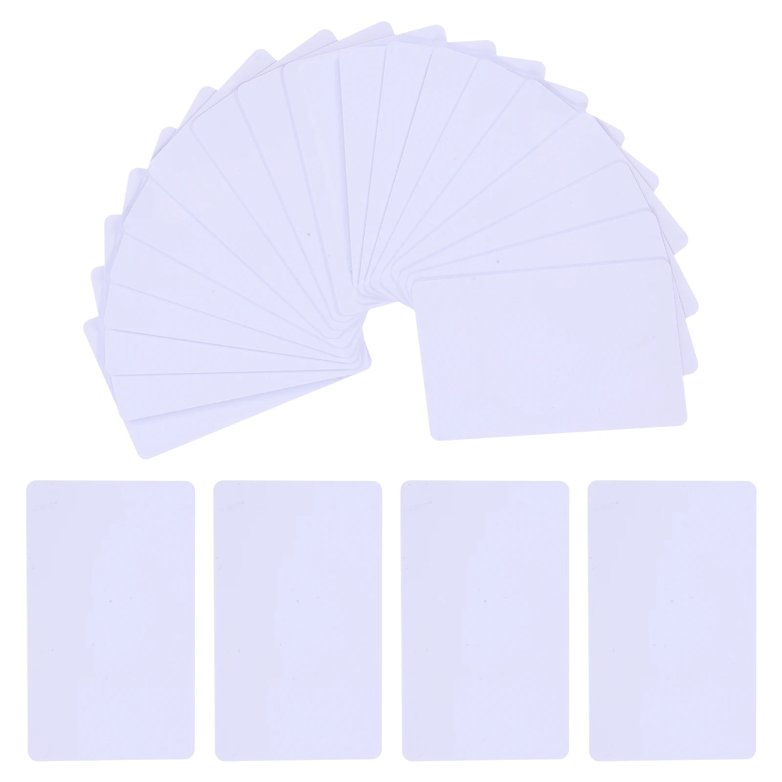 

250 Pcs Blank Credit Cards Rfid Game Badge Recording Adhesive Printable Pvc Plastic