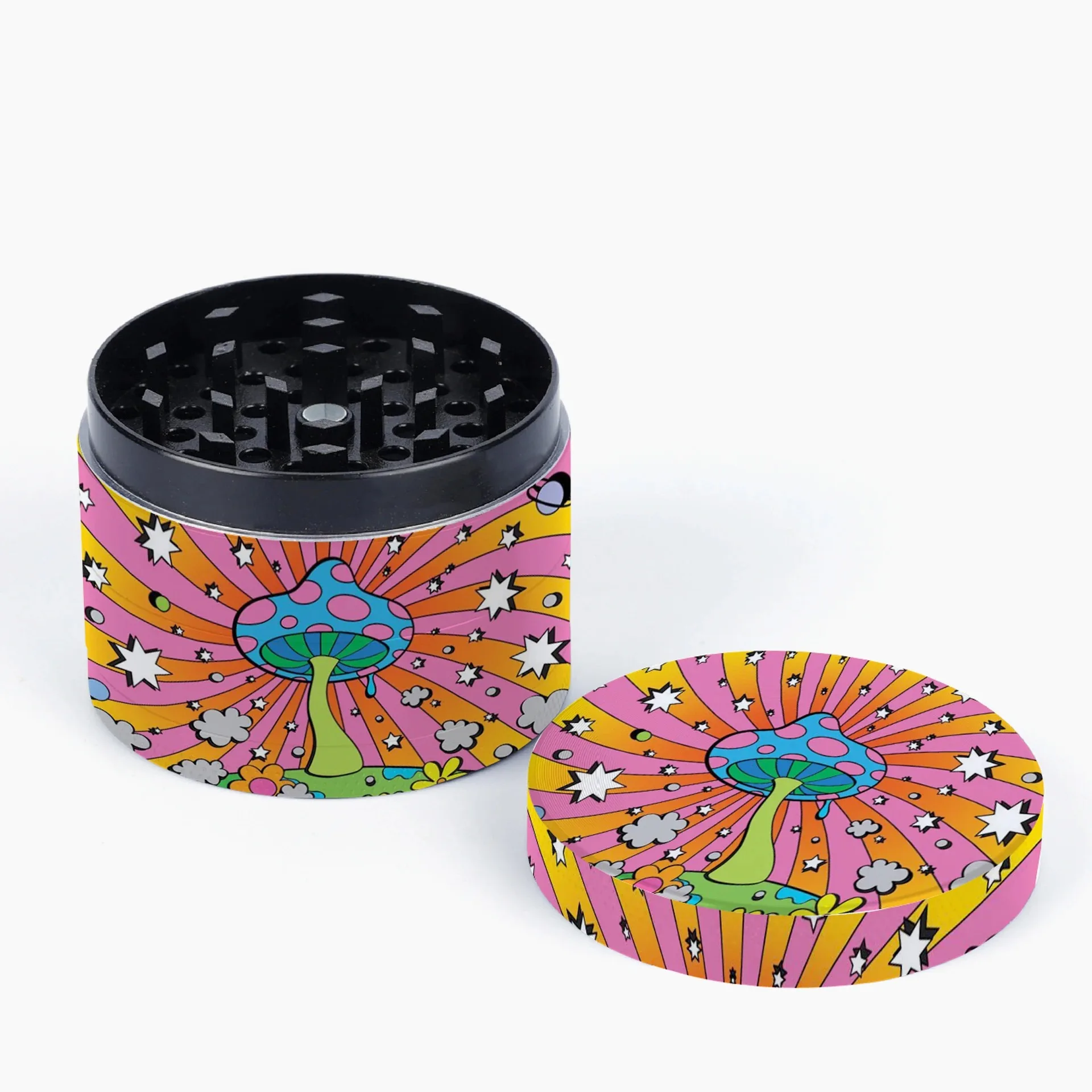 2inch/50mm Happy Mushroom Metal Herb Grinder
