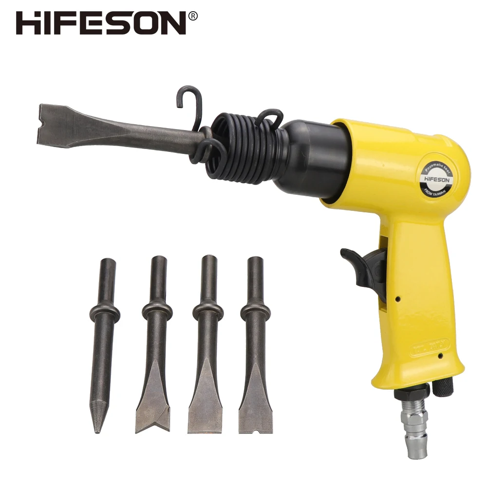 HIFESON 150Y Mini Air Shovel Pneumatic Hammer Metal Sander 3 Shovels Professional Metal Cleaner Tools