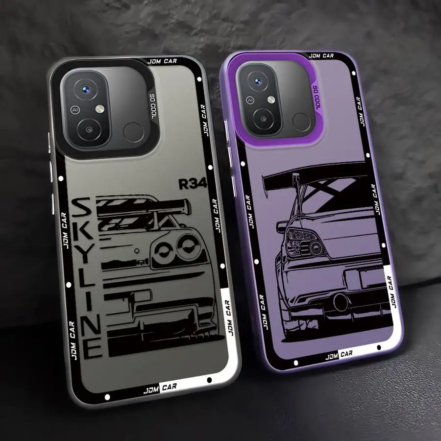 Чехол для телефона Xiaomi Redmi A1 A3 A2 Plus 13 12C A4 13C 14C 12 A3x Мягкий чехол японский JDM Drift Car