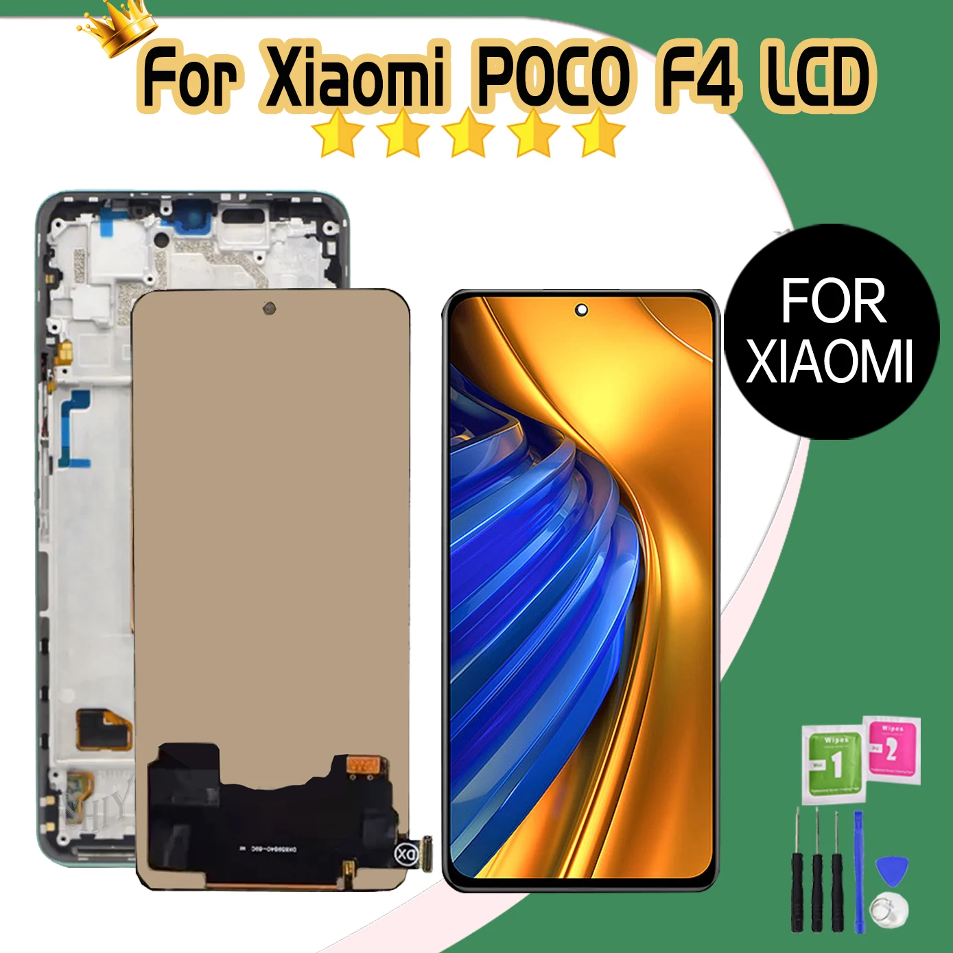 AAA Quality LCD 6.67'' For Xiaomi Poco F4 LCD 2021211RG 22021211RI Display Touch Screen For PocoF4 5G LCD Digitizer Assembly