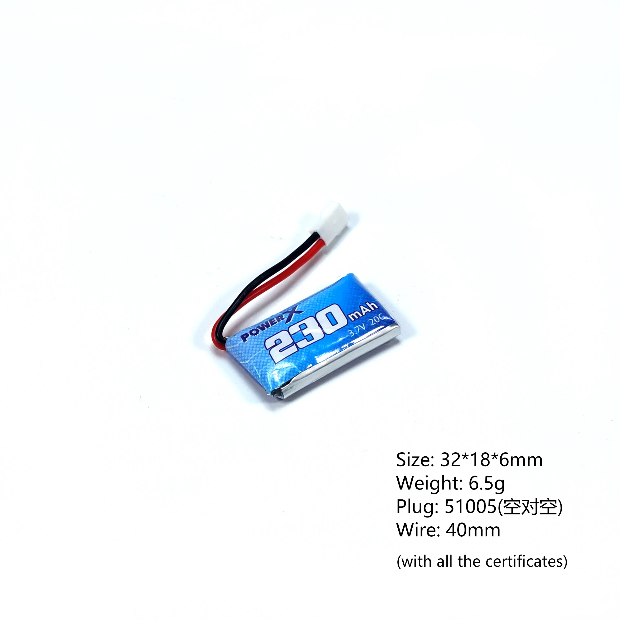 AEO 3.7V 230mAh 20C 1S Lipo Battery Connector RC Drone Airplane Mini Drone Battery Lithium‑Ion Battery Rc Aircraft Spare Parts