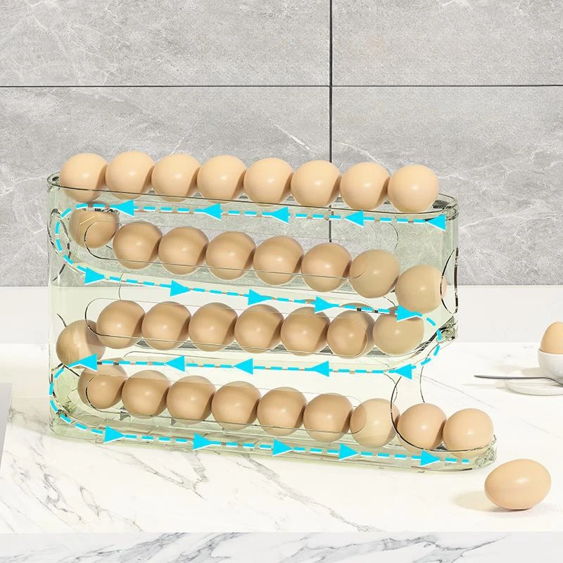 Automatic Roll-out Egg Storage Device Household Refrigerator Storage Box Egg Box Can Hold 30/15 Eggs High Quality Egg Rack