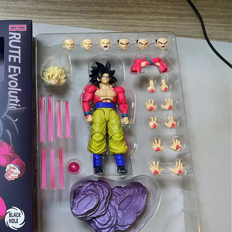 News Black Hole Dragon Ball Z Anime Figure SHF Super Saiyan 4 GT SSJ4 Untamed Power Son Goku Action Figure Model Statue Toy Gift