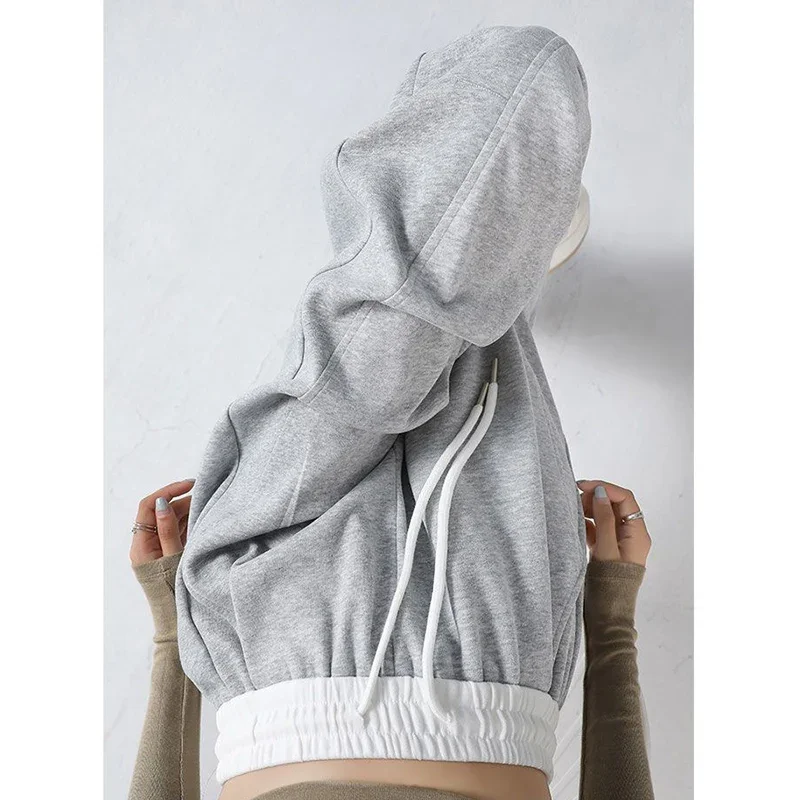 الفتيات الكلاسيكية مصمم واسعة الساق Sweatpants 2025 رائجة البيع الإناث عالية الخصر السراويل النساء الكورية فضفاض الرباط السراويل