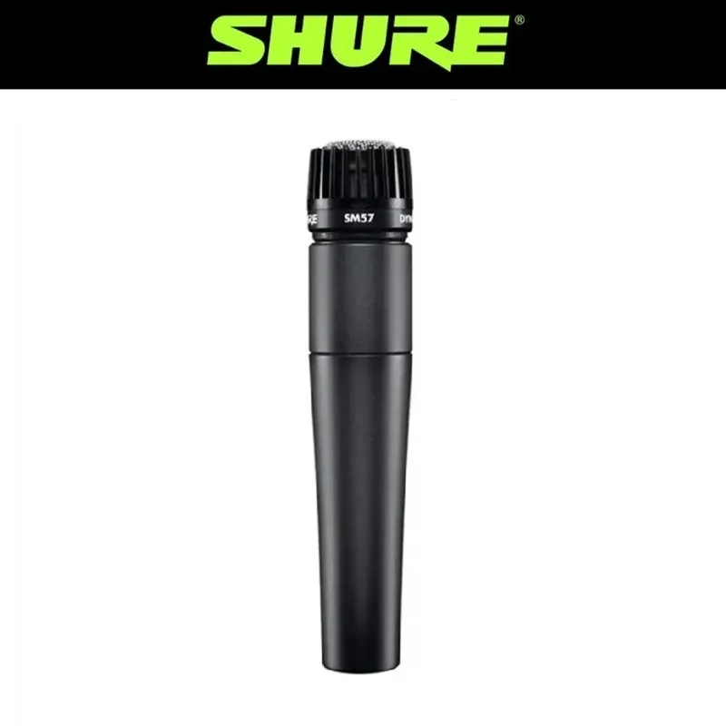 Shure SM57 Instrument Microphone Cardioid Dynamic Hand Mic Classic Vocal Stage Performance Guitar Studio Singing