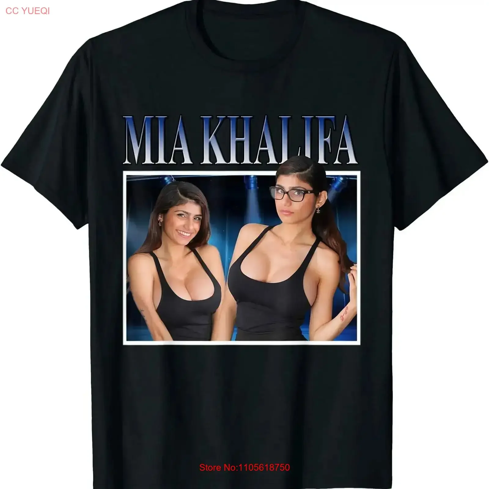I Love White Mia Art Khalifa Lebanese Essential Webcam Model T-Shirt Größe M 5XL Vintage Washed Bequeme Herrenmode Casual