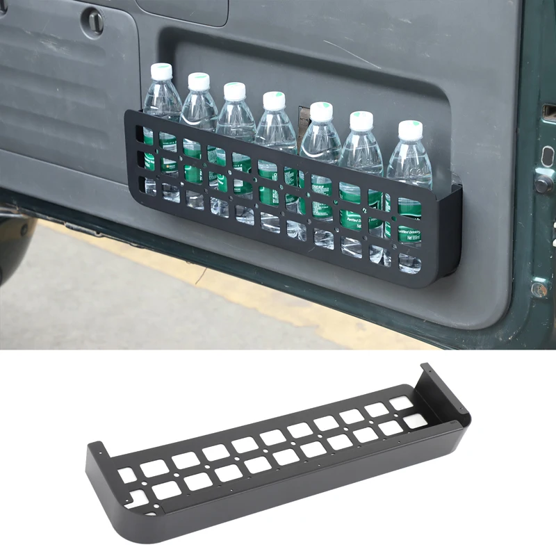 

For Toyota Land Cruiser Prado 120 2003-2009 Aluminum Alloy Black Car tailgate mesh bag storage baffle modification accessories