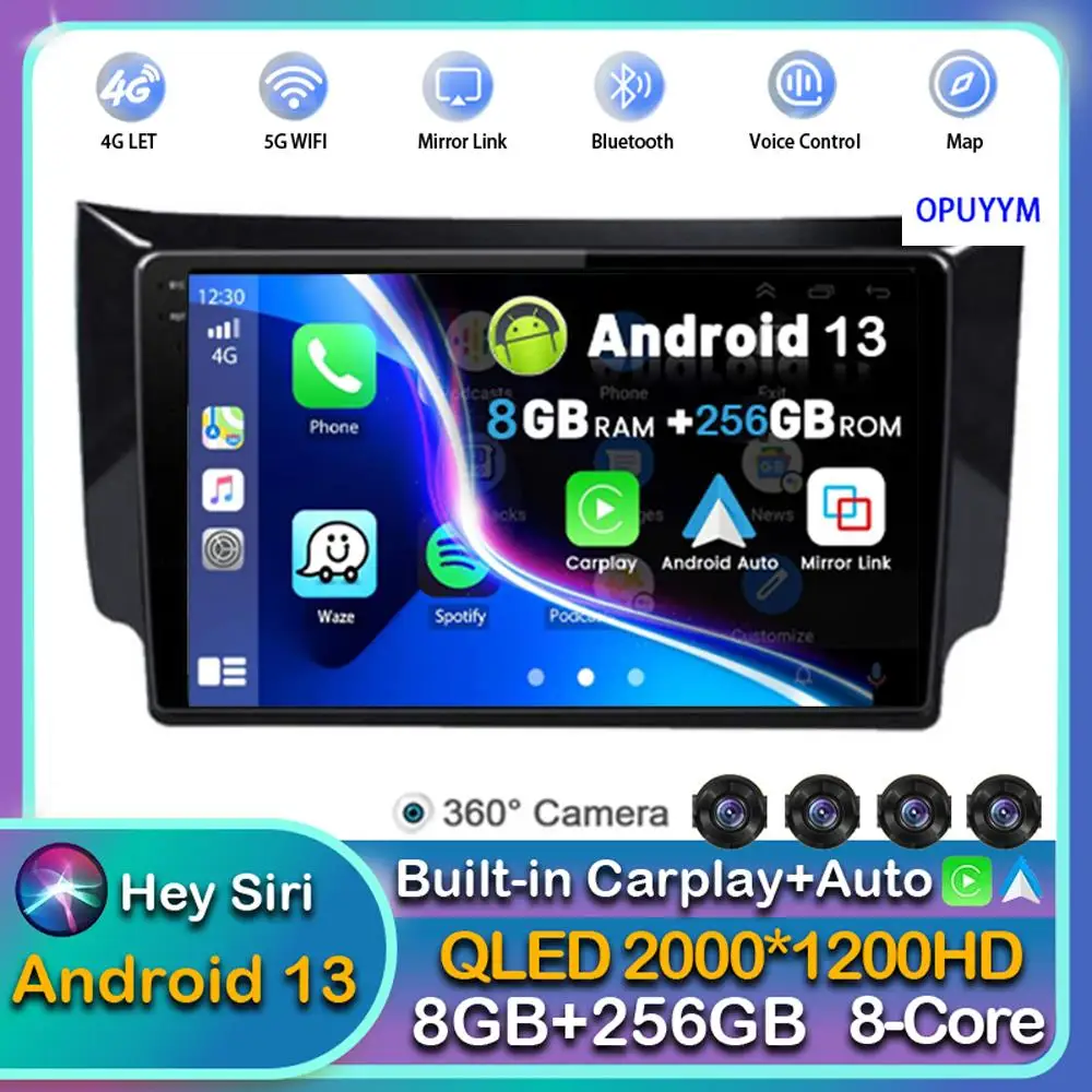 

Android 13 Carplay Auto Car Radio For Nissan Sylphy B17 Sentra 12 2012 2014-2018 GPS Multimedia Video Player Stereo Head Unit BT